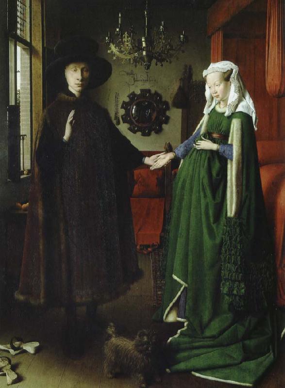 Jan Van Eyck makarna arnolfinis trolovning Germany oil painting art